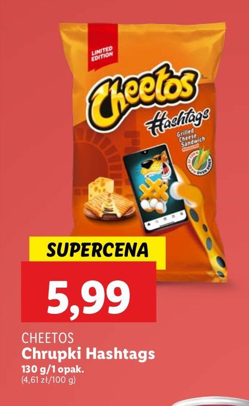 Chrupki o smaku sera Cheetos hashtags promocja w Selgros