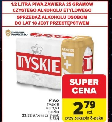 Piwo Tyskie promocja w Carrefour