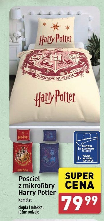 Komplet pościeli harry potter 140 x 200 cm + 70 x 80 cm promocja