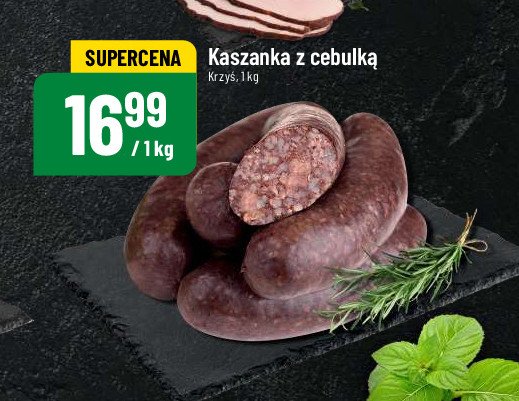 Kaszanka z cebulką Masarnia krzyś promocja w Chata Polska