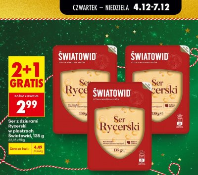 Ser z dziurami Rycerski w plastrach  promocja w Biedronka