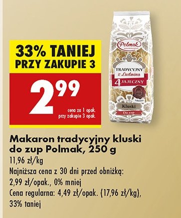 Makaron krajanka kluski Polmak promocja w Biedronka