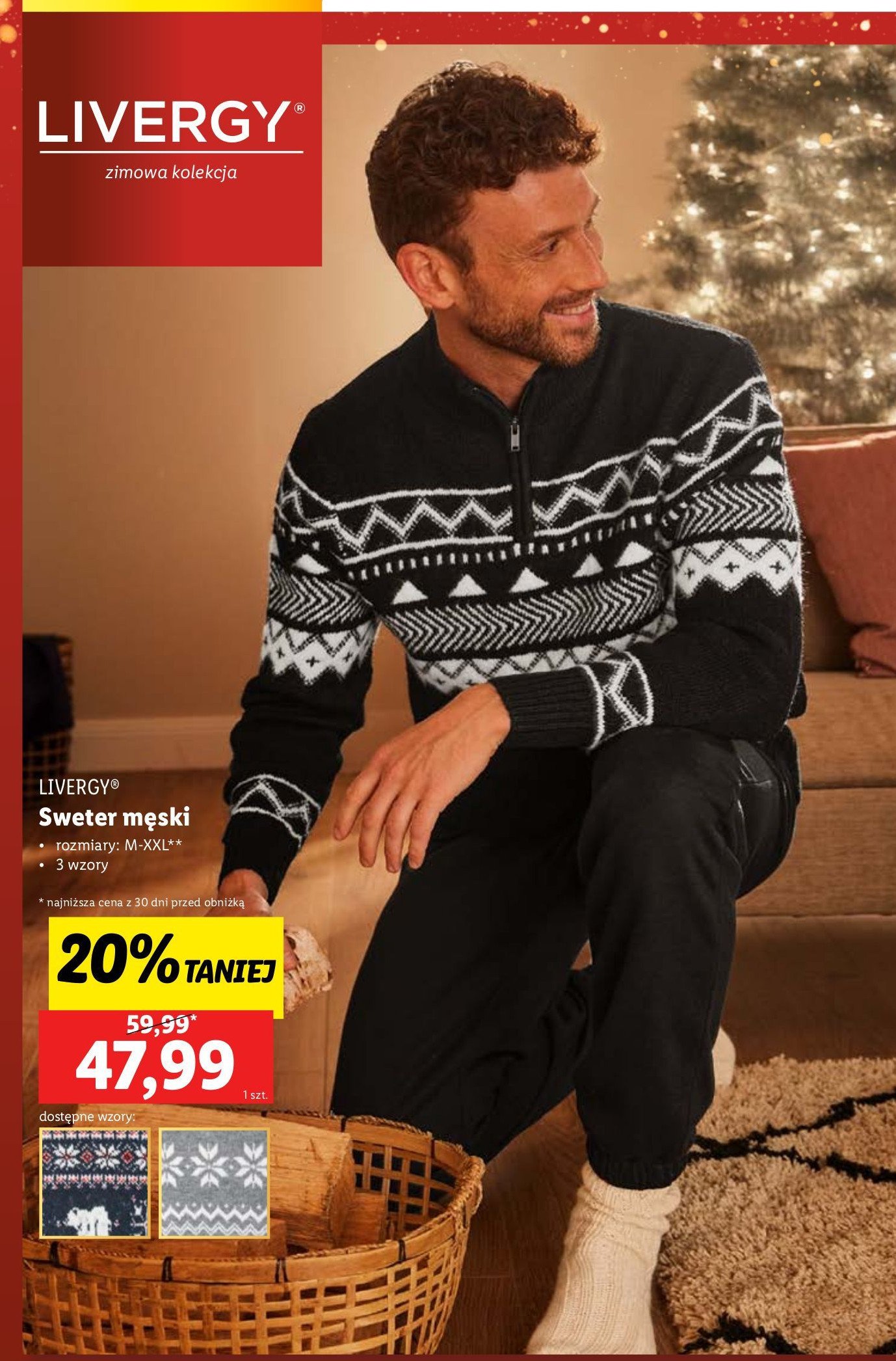 Sweter męski m-xxl Livergy promocja