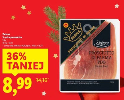 Szynka parmeńska Deluxe Prosciutto di Parma PDO promocja w Lidl