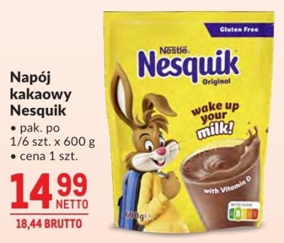Napój kakaowy Nesquik promocja w Makro