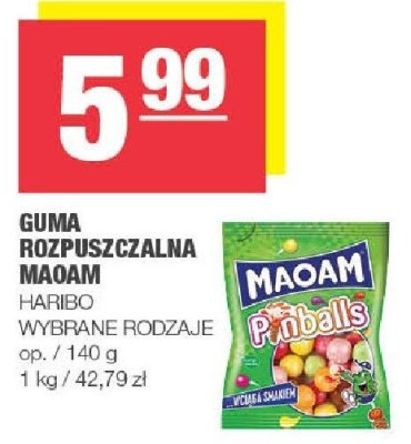 Guma rozpuszczalna maoam HARIBO promocja w SPAR