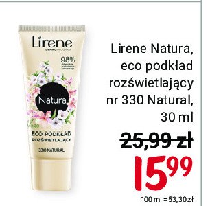 Eco podkład rozświetlający 330 natural Lirene natura promocja