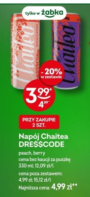 Napój Chaitea DRESSCODE peach, berry promocja w Żabka