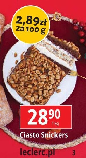 Ciasto snickers promocja