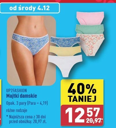 Majtki damskie s-xl Up2fashion promocja w Aldi