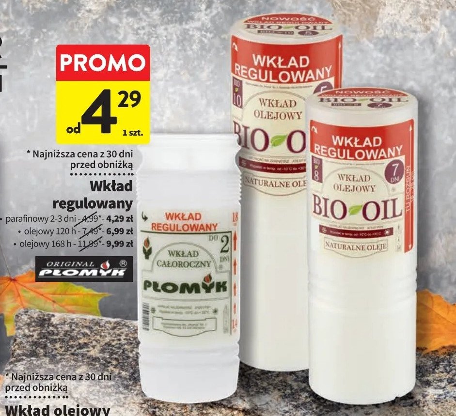 Wkład parafinowy 2 dni PŁOMYK promocja w Intermarche