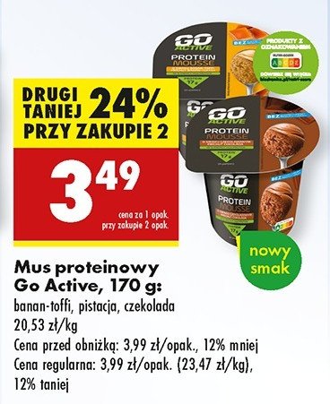 Mus czekoladowy Go active promocja w Biedronka