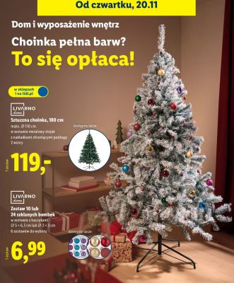 Sztuczna choinka 180 cm LIVARNO home promocja w Lidl