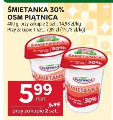 Śmietanka 30% OSM Piątnica promocja w Stokrotka