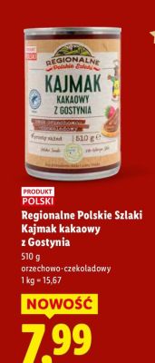 Kajmak kakaowy Regionalne Polskie Szlaki Kajmak kakaowy z Gostynią promocja w Lidl