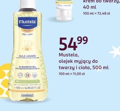Mustela olejek myjący do twarzy i ciała, 500 ml promocja w Rossmann