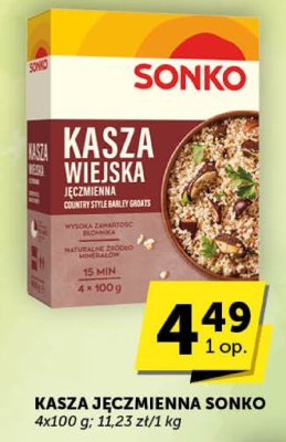 Kasza jęczmienna Sonko promocja w Groszek