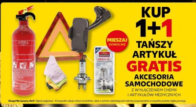 Akcesoria samochodowe 1+1 gratis promocja w Kaufland