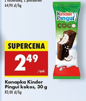 Baton kokosowy Kinder pingui promocja