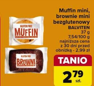 Brownie bezglutenowe z kawałkami czekolady Balviten promocja