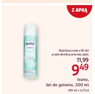 Żel do golenia sensitive Isana promocja