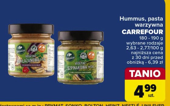 Pasta bakłażanowa z suszonymi pomidorami Carrefour bio promocja