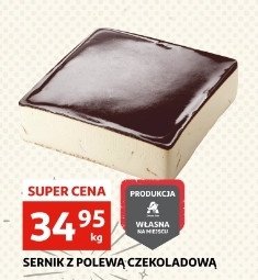Sernik w polewie czekoladowej Auchan promocja w Stokrotka