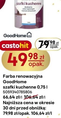 Farba renowacyjna GoodHome szafki kuchenne promocja w Castorama