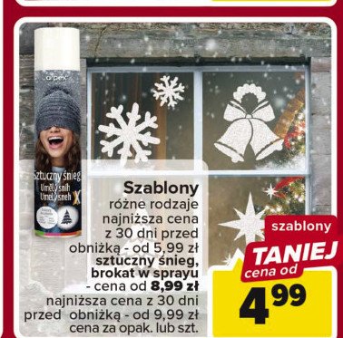 Szablony do sztucznego 艣niegu 15 x 20 cm Arpex promocja