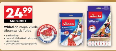 Wkład do mopa Vileda Ultramax lub Turbo promocja w Biedronka
