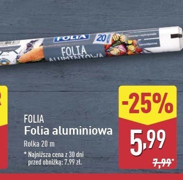 Folia aluminiowa 20 m promocja