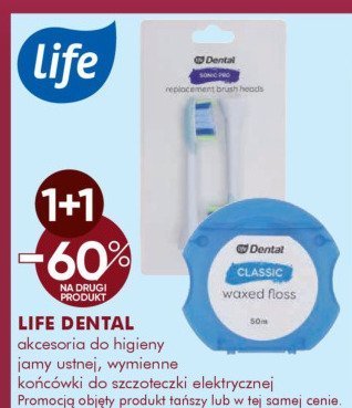 LIFE DENTAL akcesoria do higieny jamy ustnej, wymienne końcówki do szczoteczki elektrycznej promocja w Super-Pharm