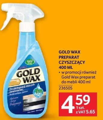 Preparat czyszczący Gold Wax 400 ml promocja w Selgros