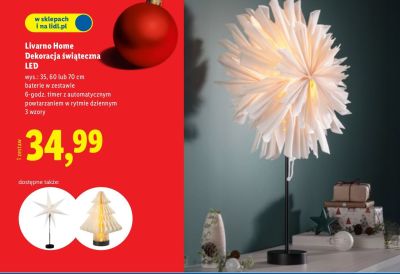 Dekoracja świąteczna LED promocja w Lidl