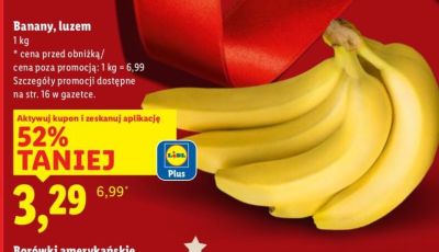 Banany luzem promocja w Lidl