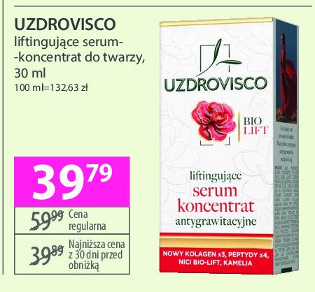 Serum koncentrat antygrawitacyjne Uzdrovisco promocja w Hebe