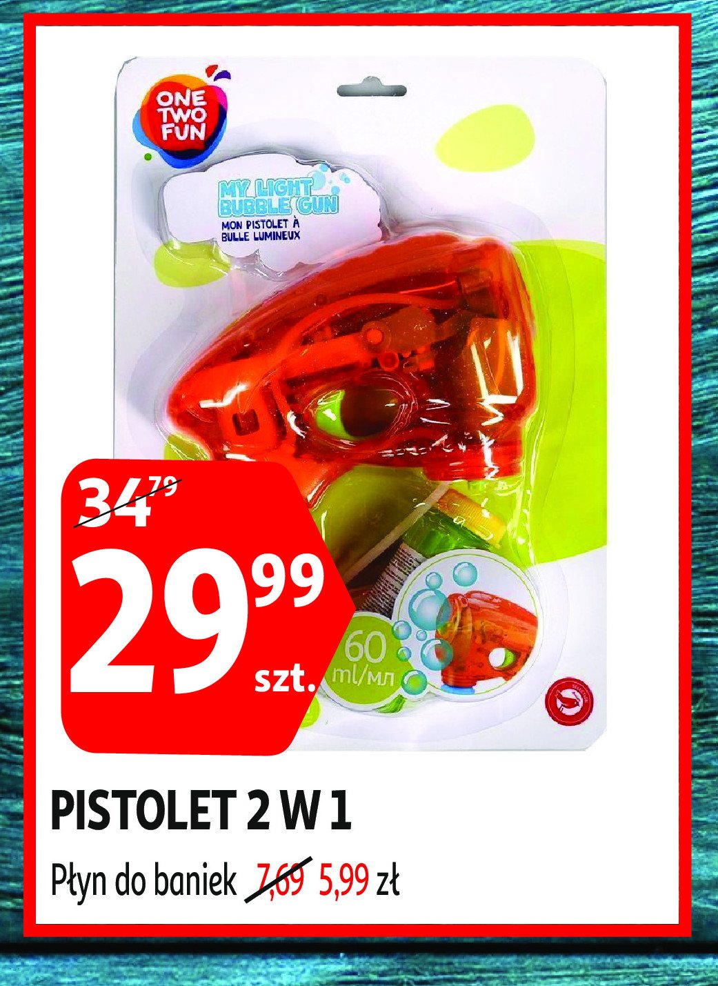 P艂yn do baniek One two fun promocja