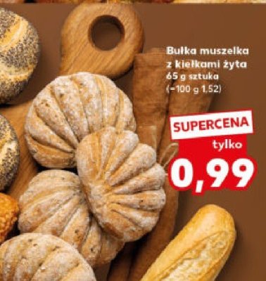 Bułka muszelka z kiełkami żyta 65g  promocja w Kaufland