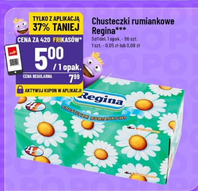 Chusteczki rumiankowe Regina promocja w POLOmarket