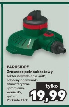 Zraszacz pełnoobrotowy Parkside promocja