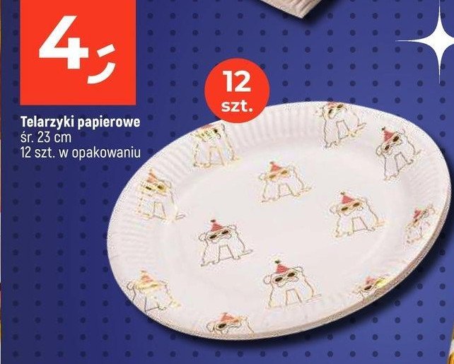 Talerze papierowe 23 cm promocja w Dealz