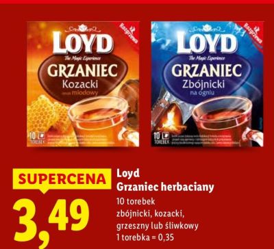 Herbata Loyd Grzaniec herbaciana grzeszny promocja w Lidl
