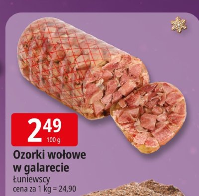 Ozorki wołowe w galarecie Łuniewscy promocja w Leclerc