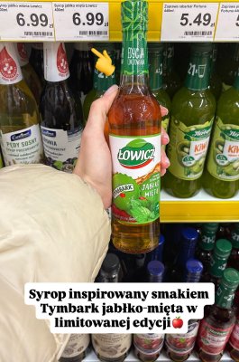 Syrop jabłko mięta Łowicz 400ml promocja w Dino