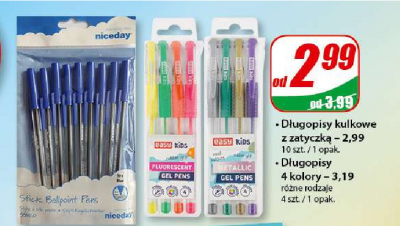 Długopis żelowy fluorescencyjne Easy kids promocja