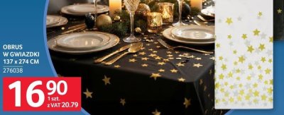 Obrus w gwiazdki 137 x 274 cm promocja w Selgros