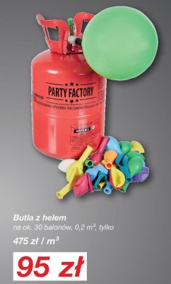 Butla z helem na ok. 30 balonów, 0,2 m³ promocja w KiK