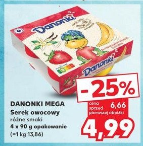 Serek banan-truskawka-wanilia Danone danonki mega promocja