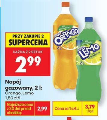 Napój gazowany Orango 2l promocja w Biedronka