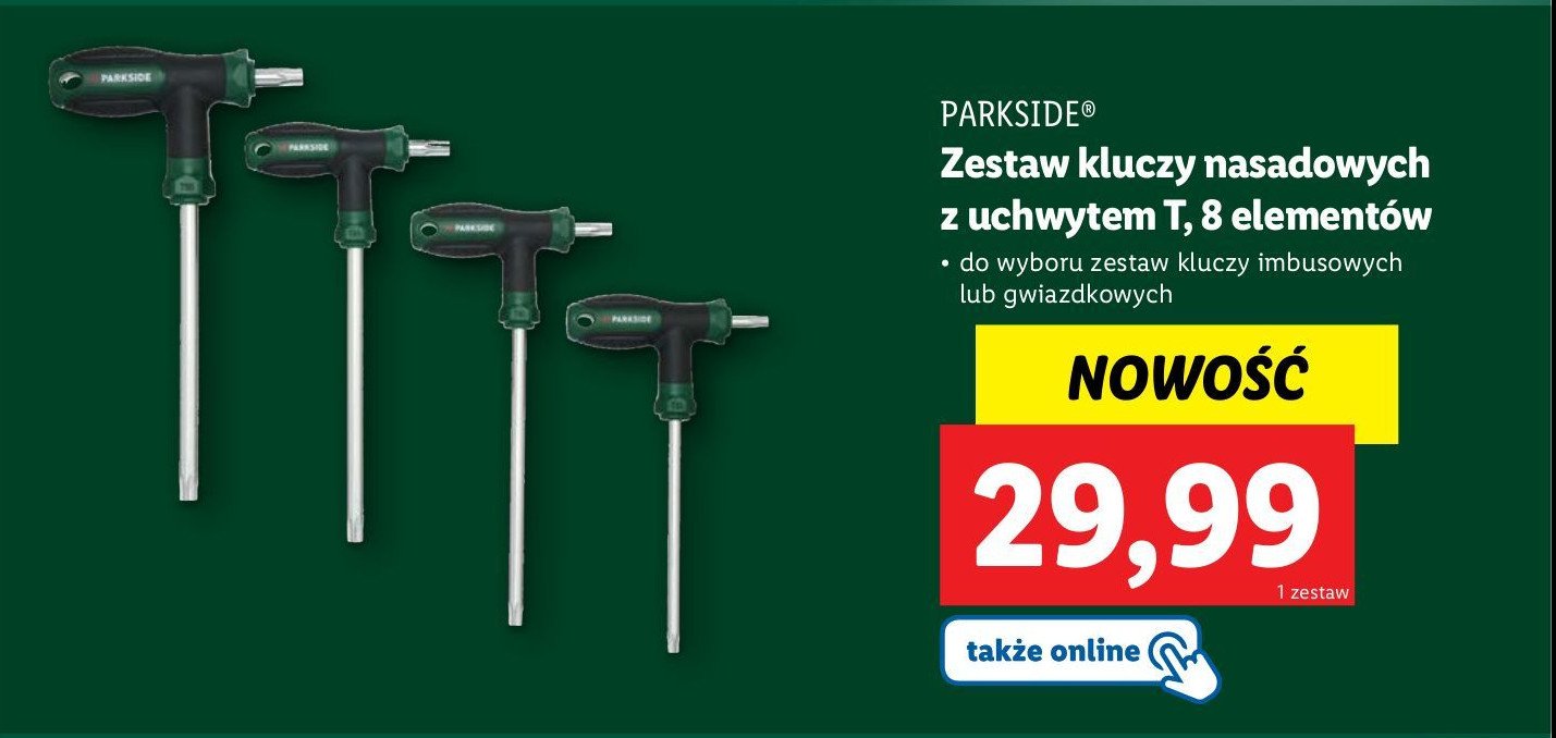 Zestaw kluczy gwiazdkowych Parkside promocja